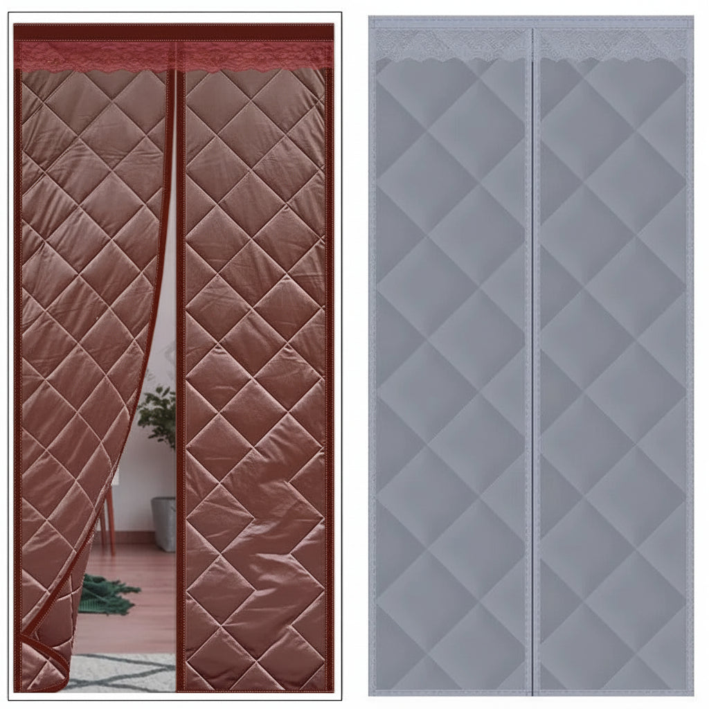 Magnetic Door Curtain Insulated Thermal Door Cover Draft Blocker