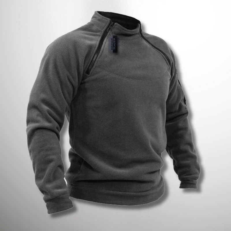 Men's Tactical Windproof Fleece Jumper - High Neck Half-Zip for Ultimate Comfort & Warmth - Perfect for Outdoor Activities