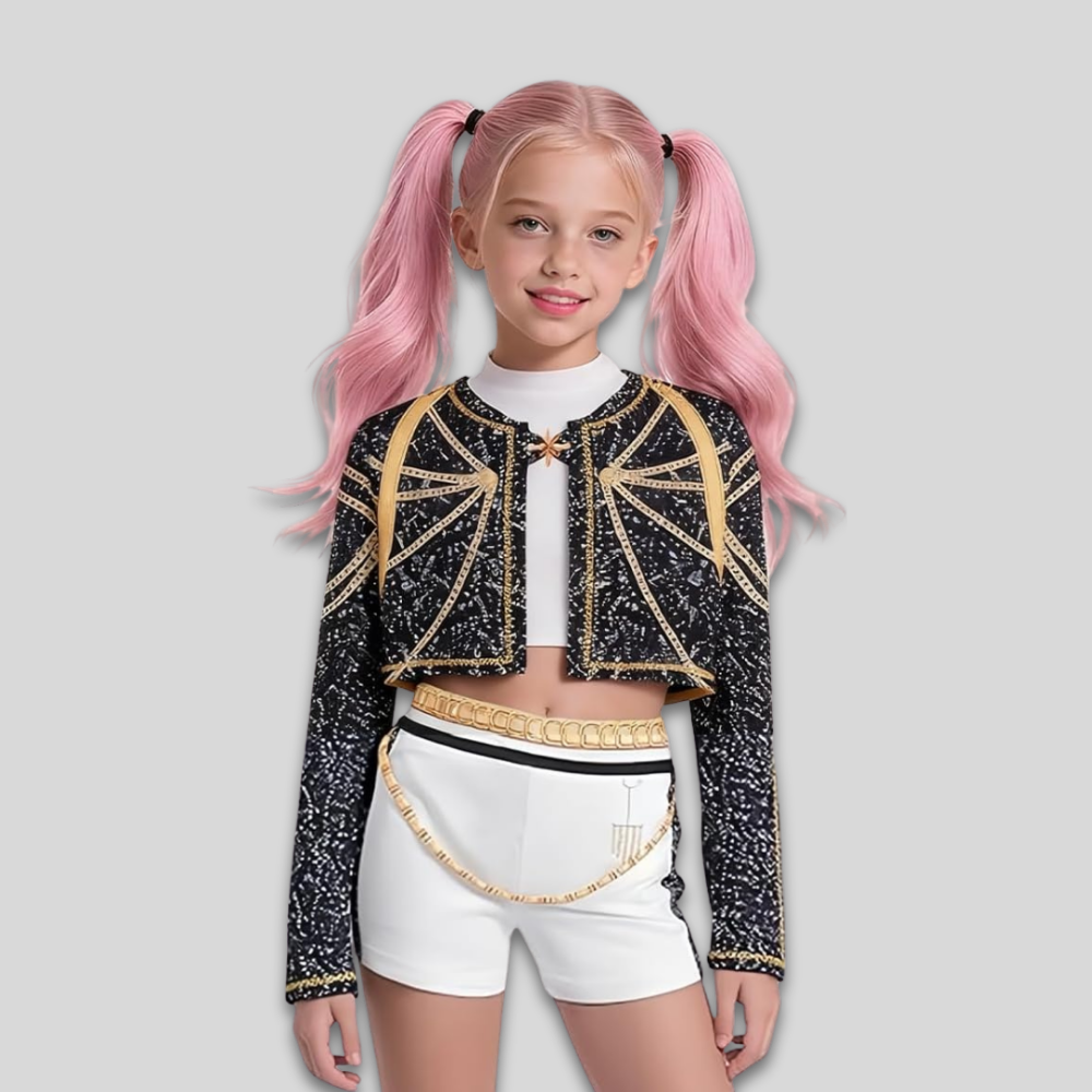 Kids K Pop Dance Costume Stage Outfit Set