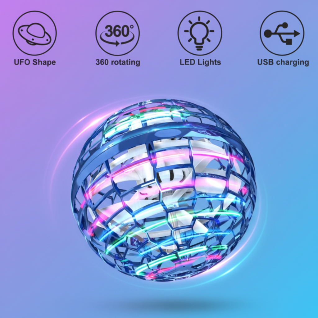 Flying Toy LED Hover Ball Rechargeable Indoor Outdoor Drone