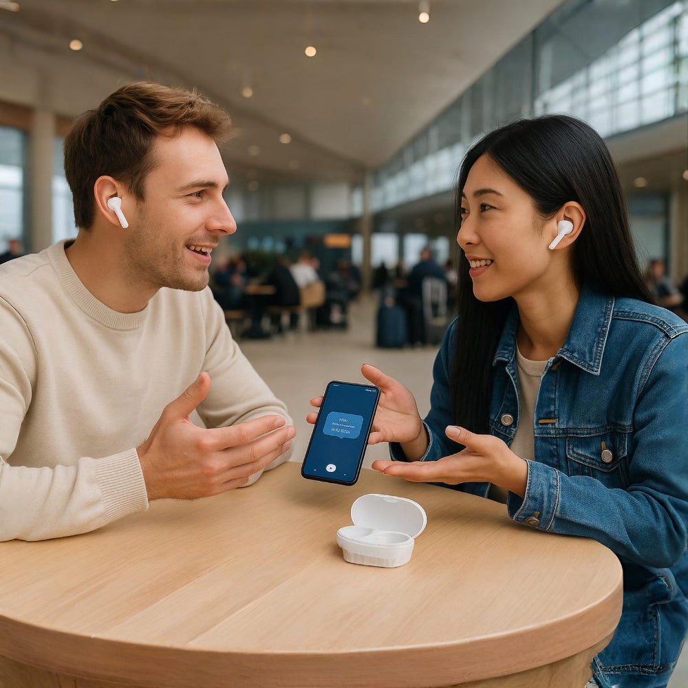 Language Translator Earbuds Bluetooth Real Time Voice Device