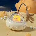 Cat Toy Automatic Laser Chase UFO Interactive Feather Teaser