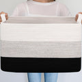 Laundry Basket Large Rope Rectangular Storage Handles