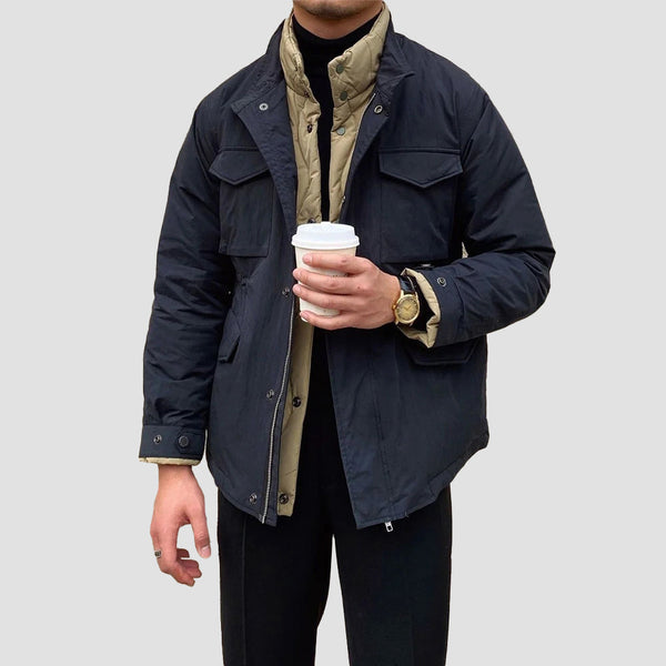 Lorenzo Vitali Retro Craftsmen Jacket - Vintage-Inspired Men's Workwear Outerwear for Timeless Style and Durability