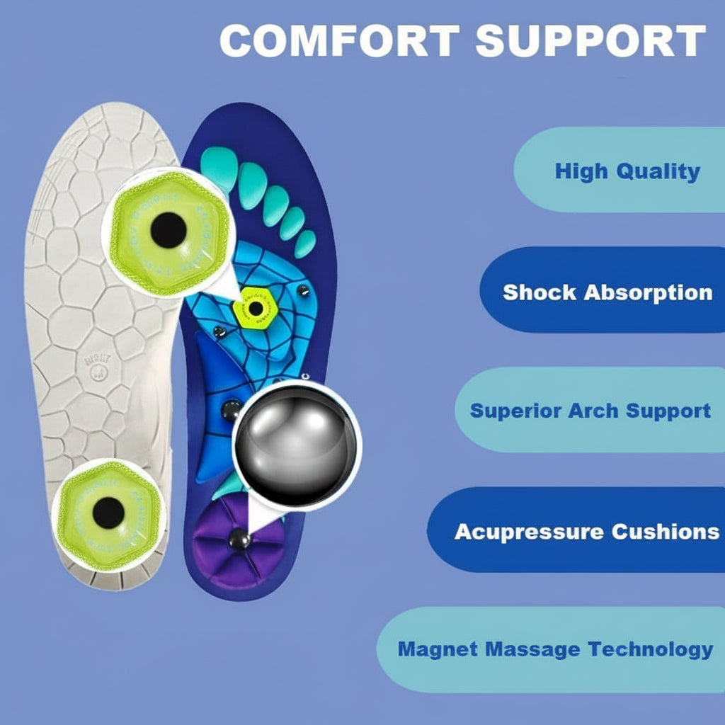 Insoles Magnetic Acupressure Arch Support Running