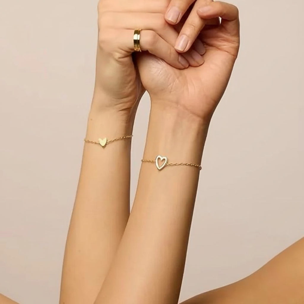 Bracelet Adjustable Heart Chain Matching Couple Jewelry