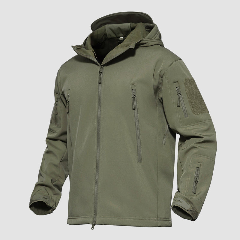Men's Lightweight Waterproof Tactical Softshell Jacket - Breathable & Durable Outdoor Gear for Hiking, Camping, and Adventure Activities