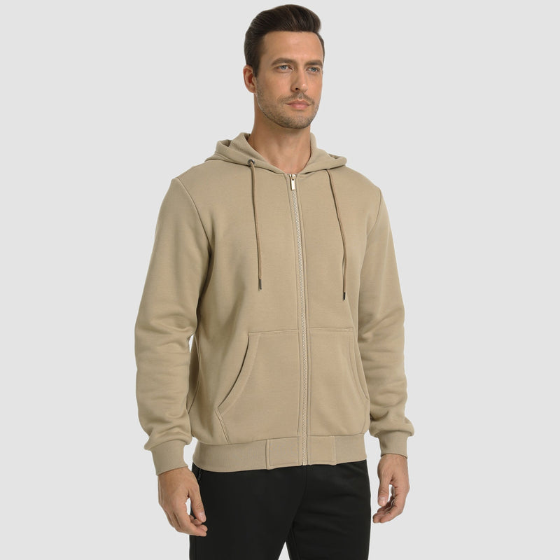 Men's Fleece Bomber Jacket - Stylish Zip-Up Hoodie Sweatshirt for Ultimate Comfort & Warmth