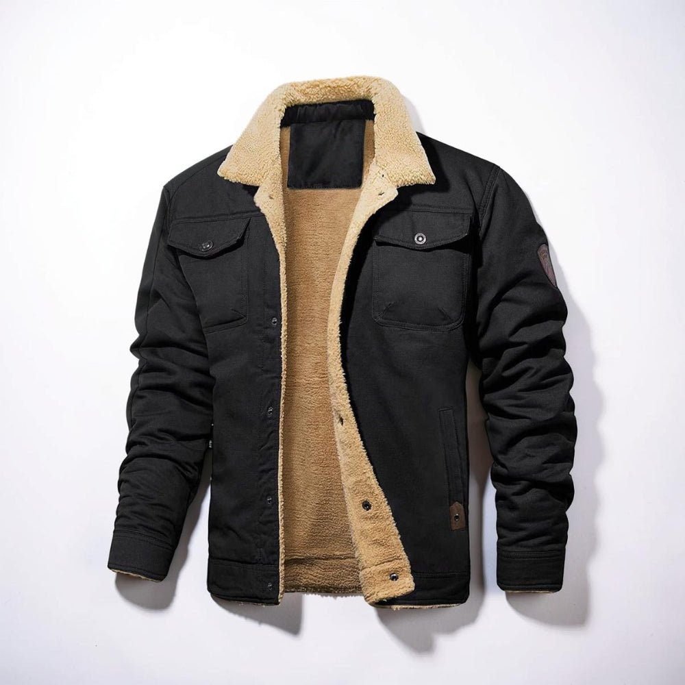 Men's Jacket Bomber Sherpa Lined Winter Coat