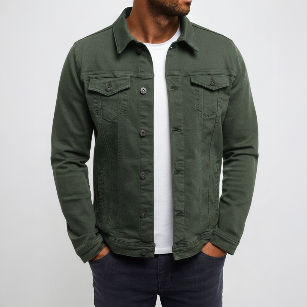 Men's Jacket Casual Button Front Lightweight Outerwear