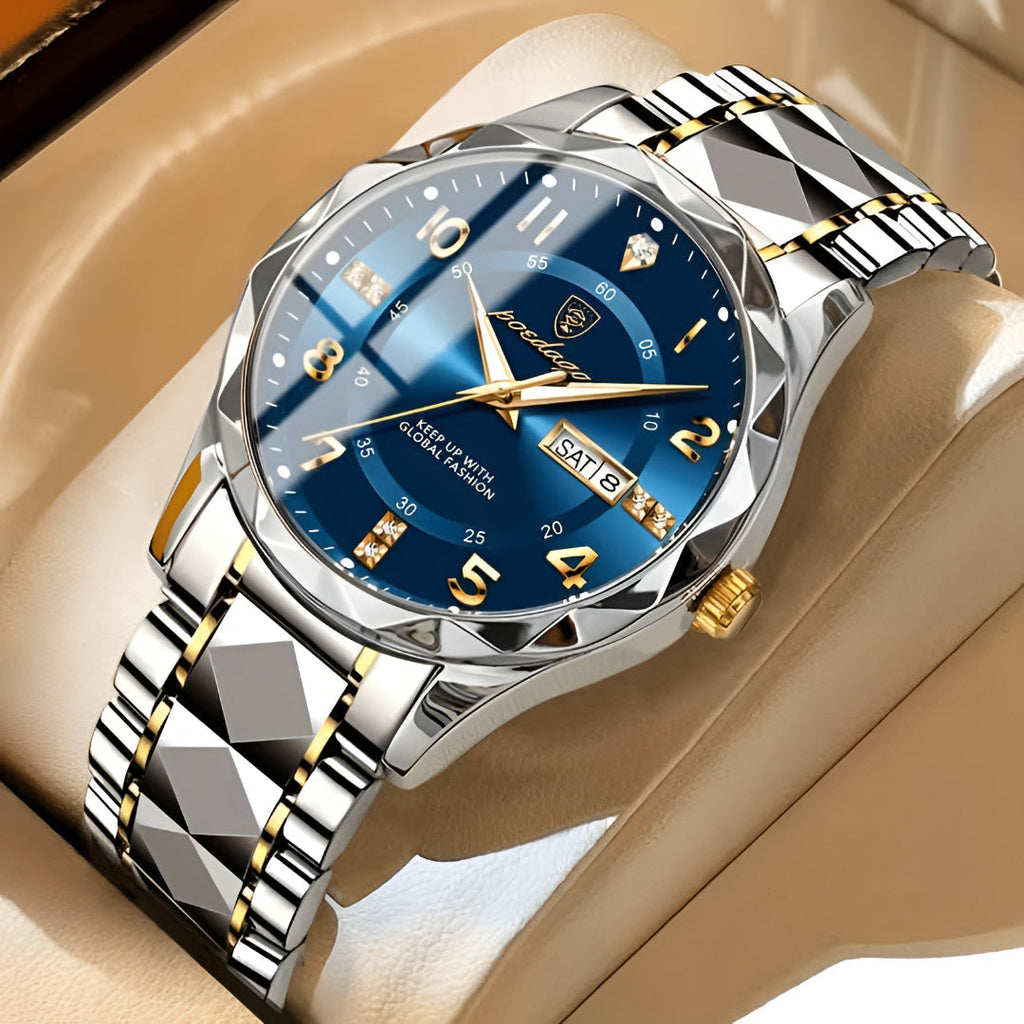 Men's Watch Stainless Steel Sport Quartz Wristwatch