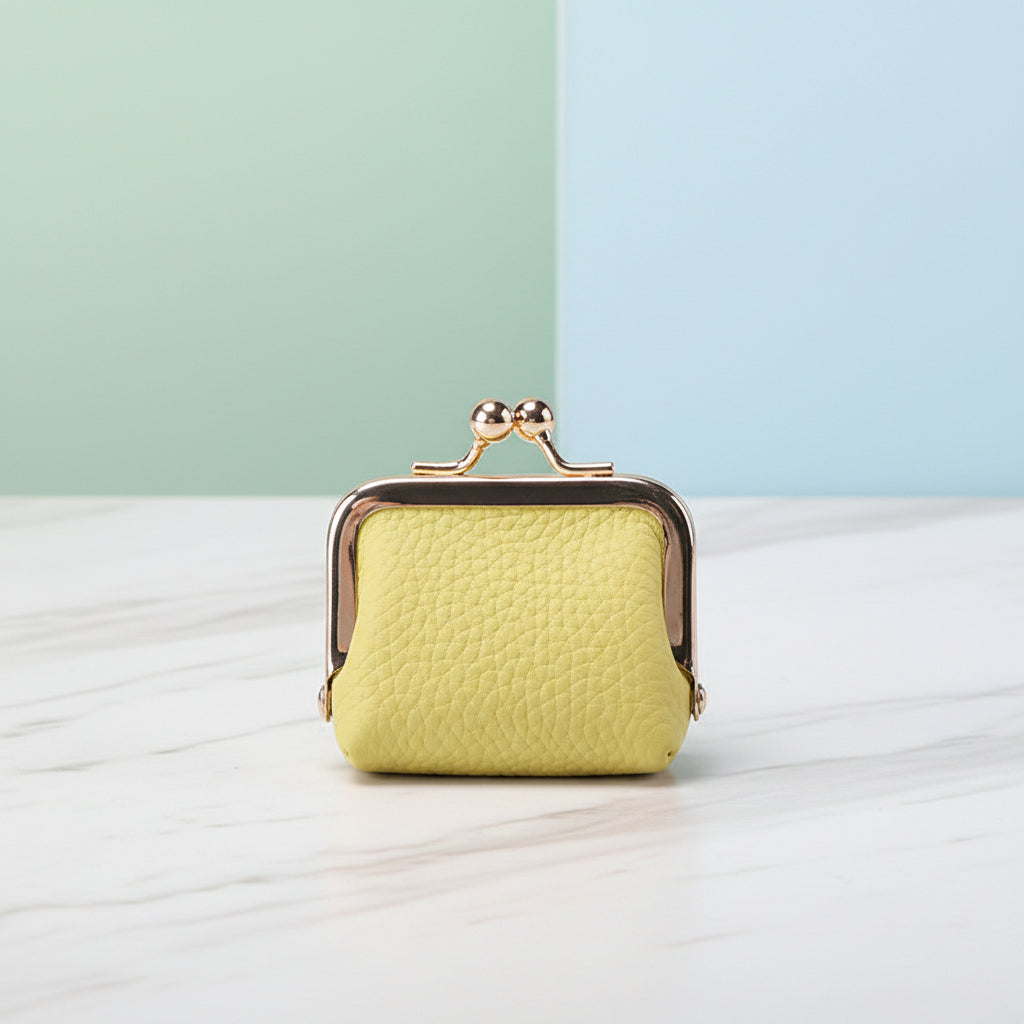 Mini Jewelry Box Genuine Leather Organizer Gold Clasp Travel