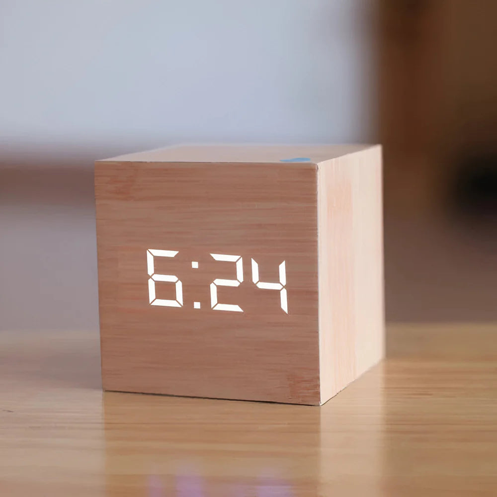Alarm Clock LED Digital Cube Display