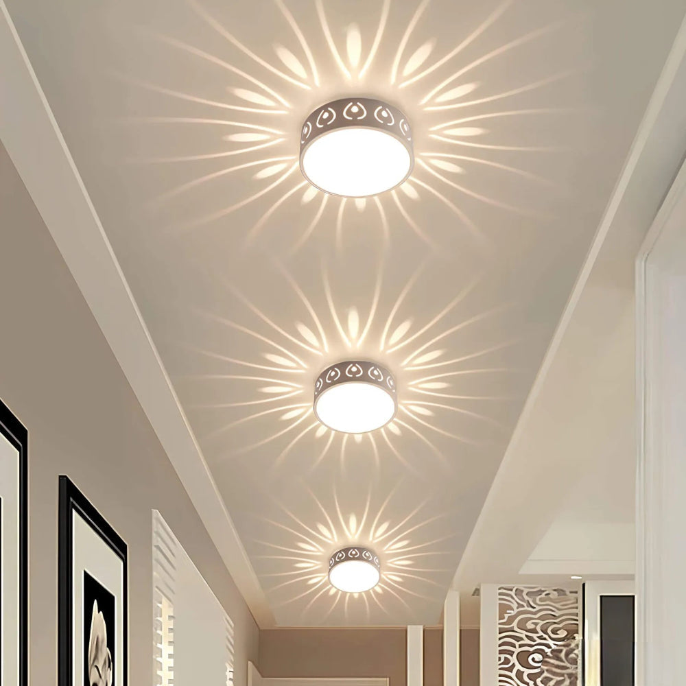 Ceiling Light LED Modern Crystal Round Fixture Hallway Mount