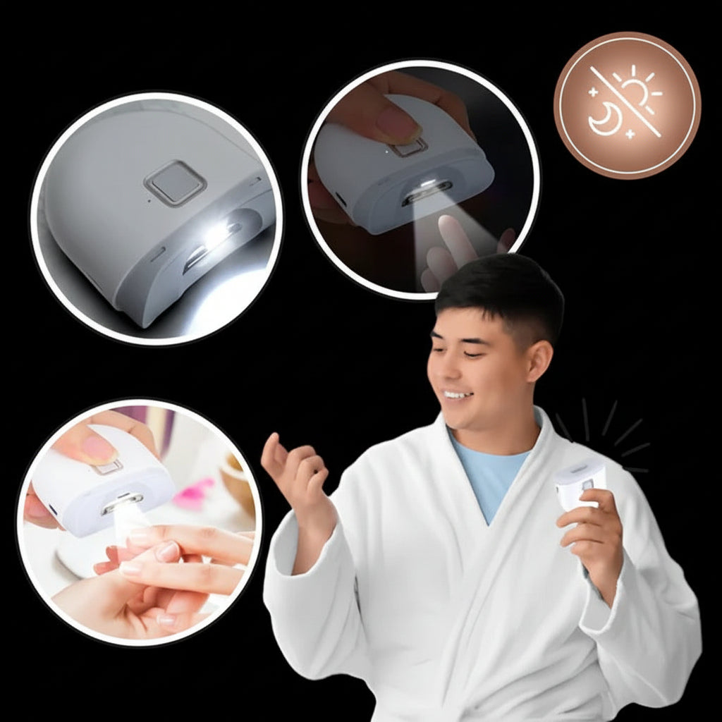 Nail Clipper Electric Rechargeable LED Light Trimmer