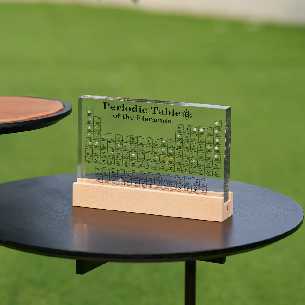 Periodic Table Acrylic Display Real Elements LED Light