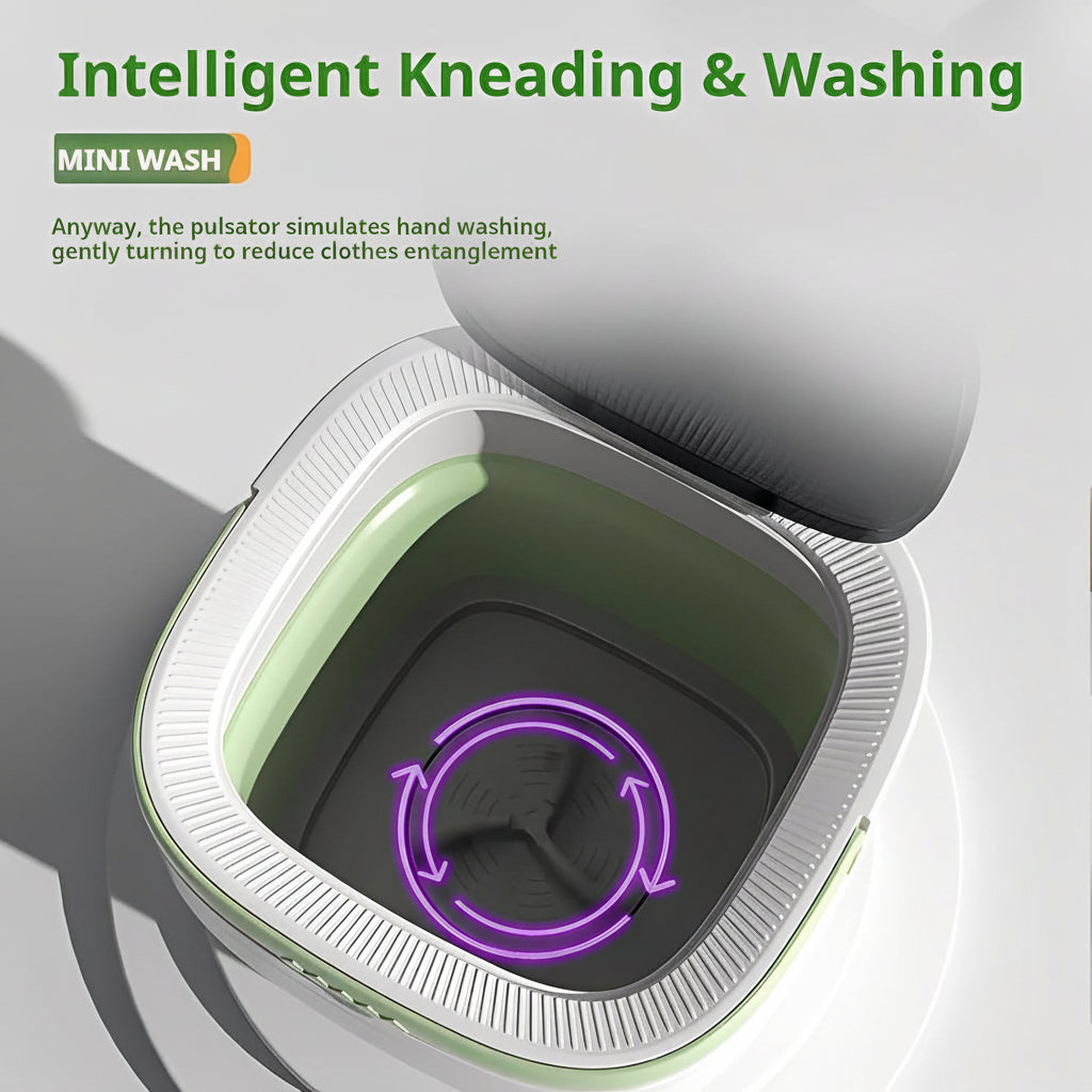 Portable Washing Machine Foldable Mini Washer Small Load Laundry