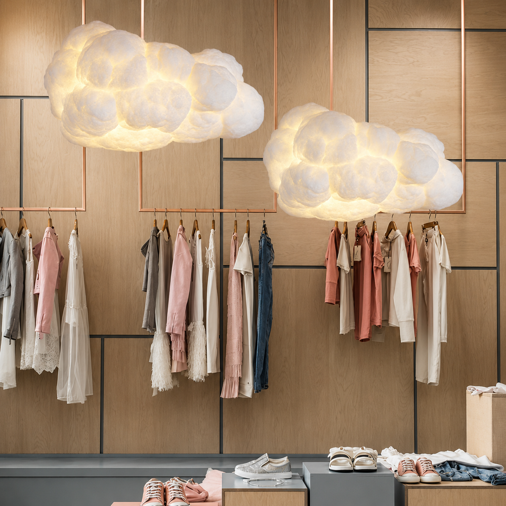 Pendant Light Ceiling Lamp Modern White Cloud Chandelier