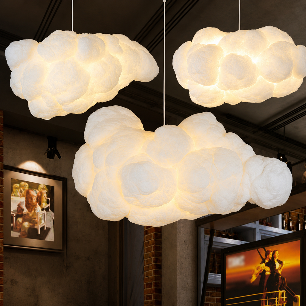 Pendant Light Ceiling Lamp Modern White Cloud Chandelier