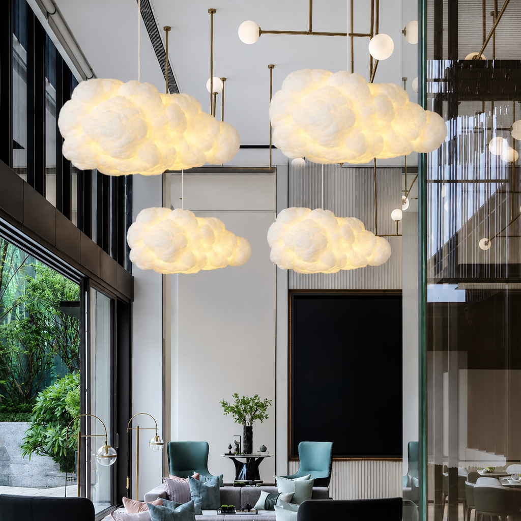 Pendant Light Ceiling Lamp Modern White Cloud Chandelier