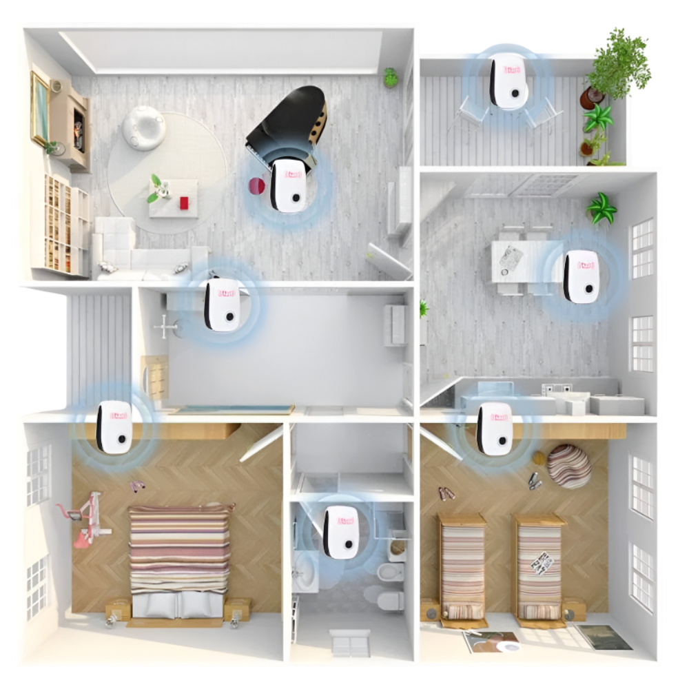 Pest Repeller Ultrasonic Device Indoor Plug In Insect Control