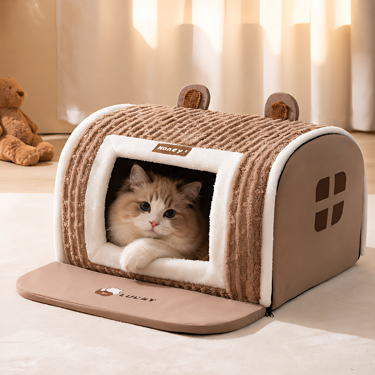 Pet Bed Plush Washable Soft Cushion Sleeping Mat