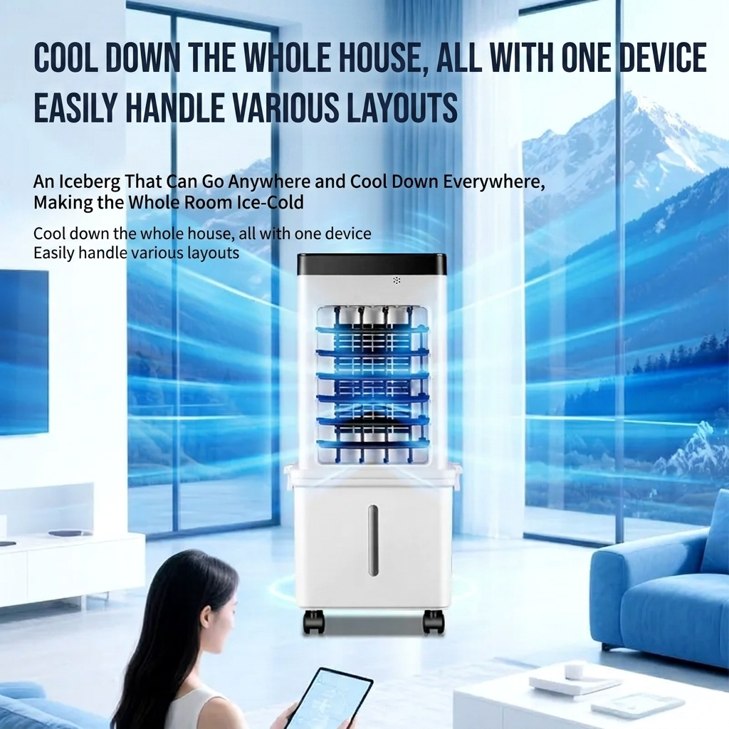 Portable Air Conditioner Cooling Fan Dehumidifier