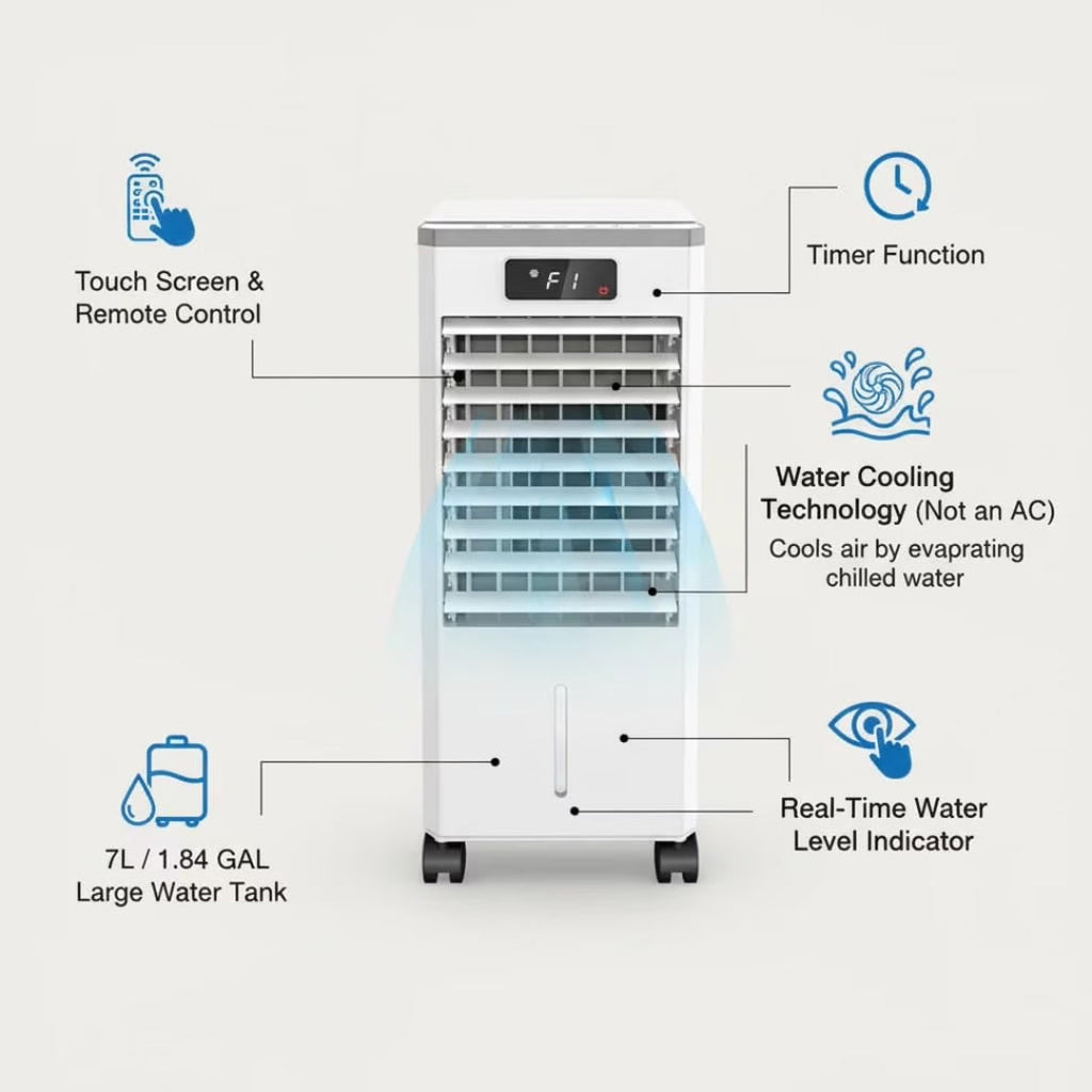 Portable Air Conditioner Portable Air Cooler Remote Cooling Fan