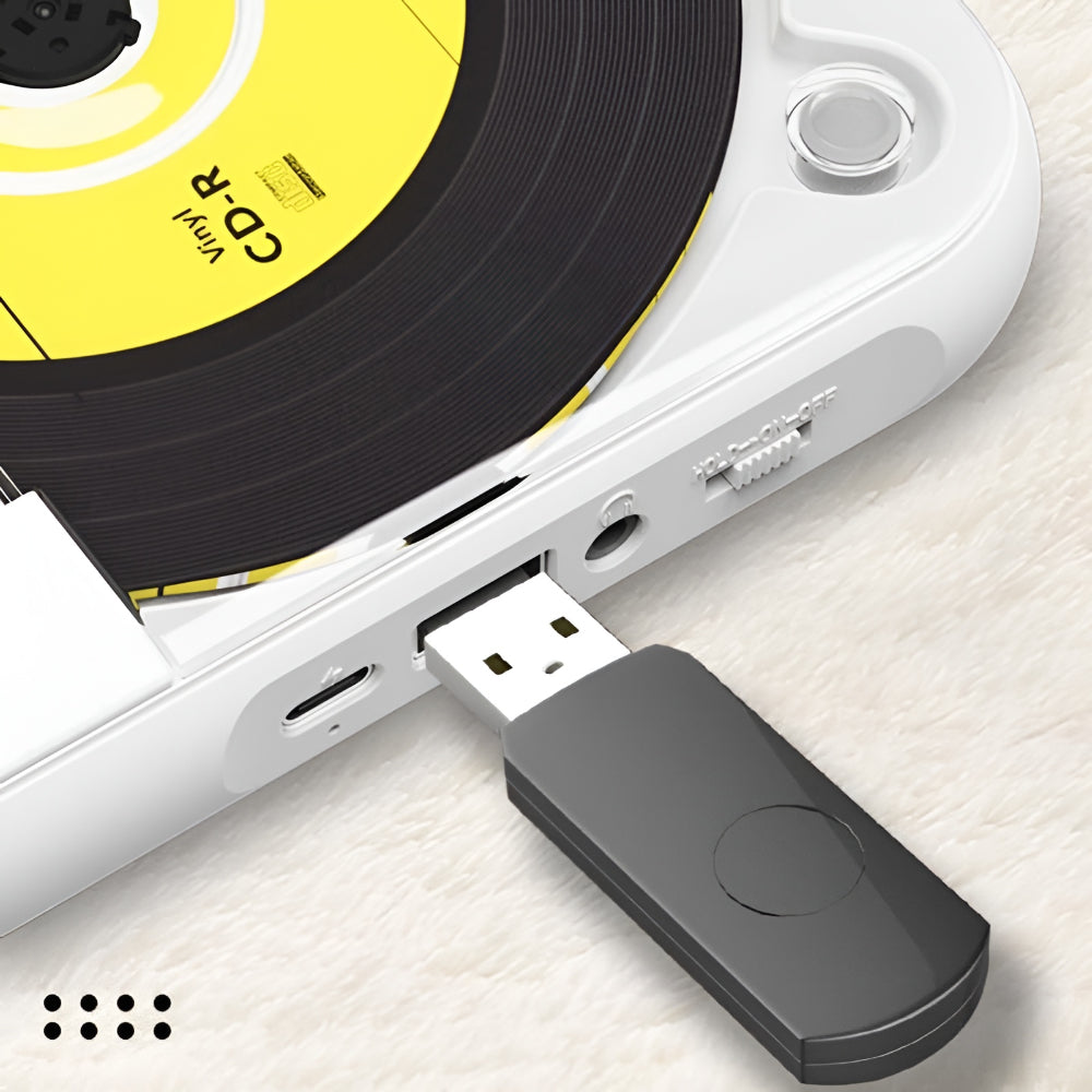Portable CD Player Bluetooth Anti-Skip Headphone Jack