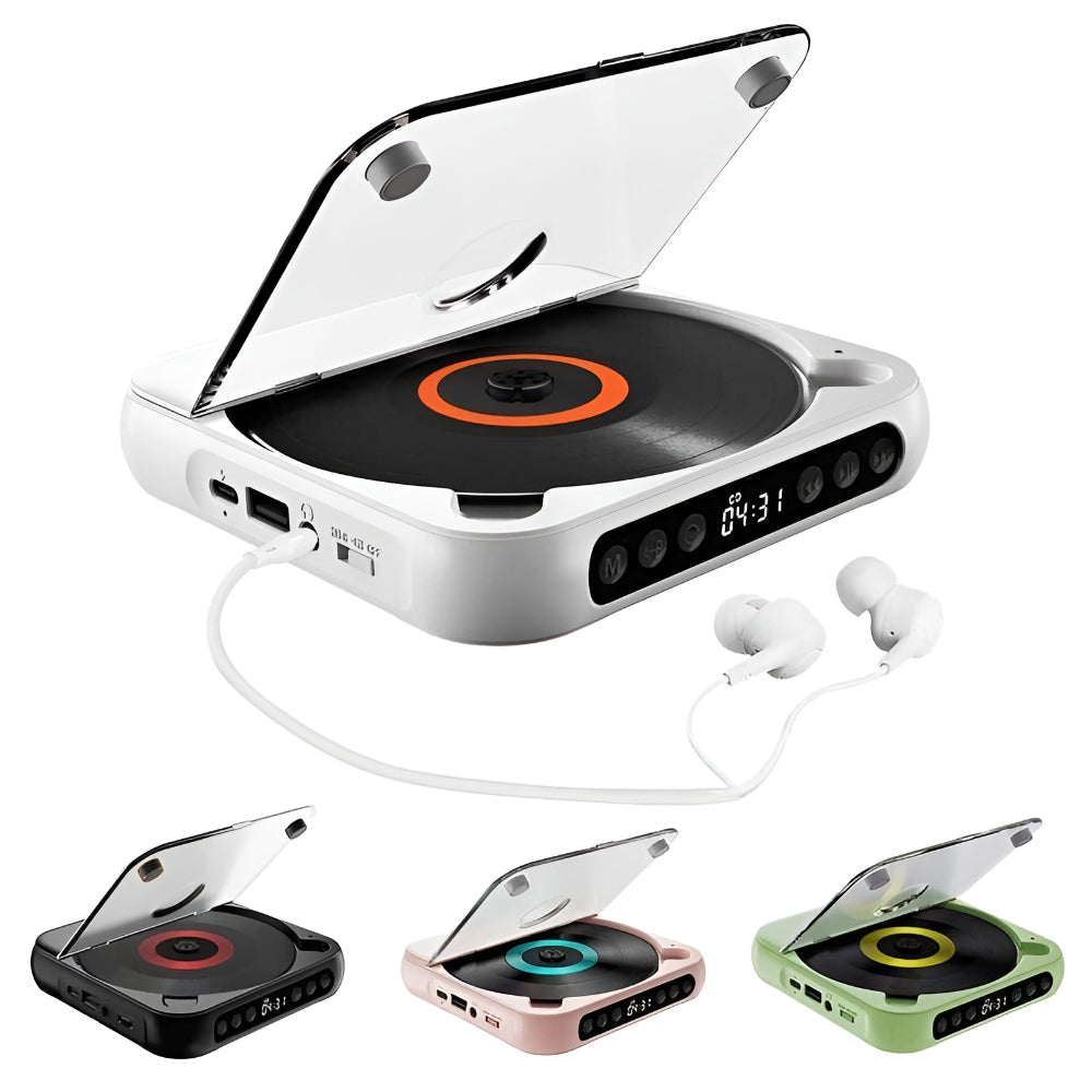 Portable CD Player Bluetooth Anti-Skip Headphone Jack