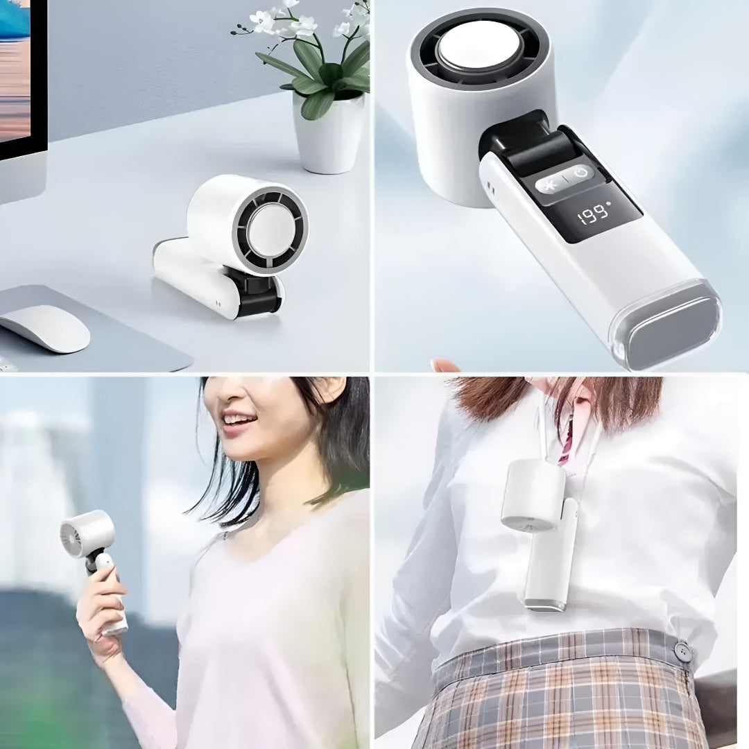 Portable Fan Handheld Cooling USB Rechargeable Travel Fan