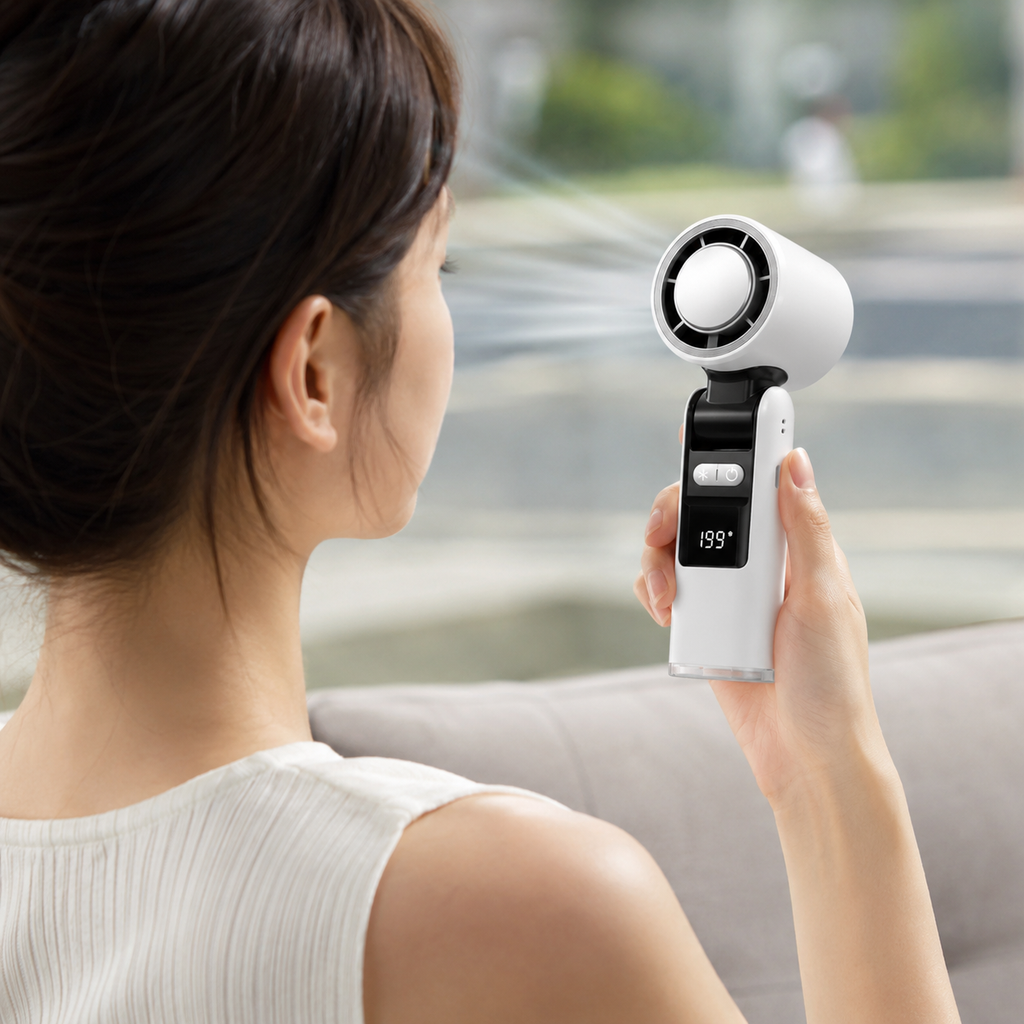 Portable Fan Handheld Cooling USB Rechargeable Travel Fan
