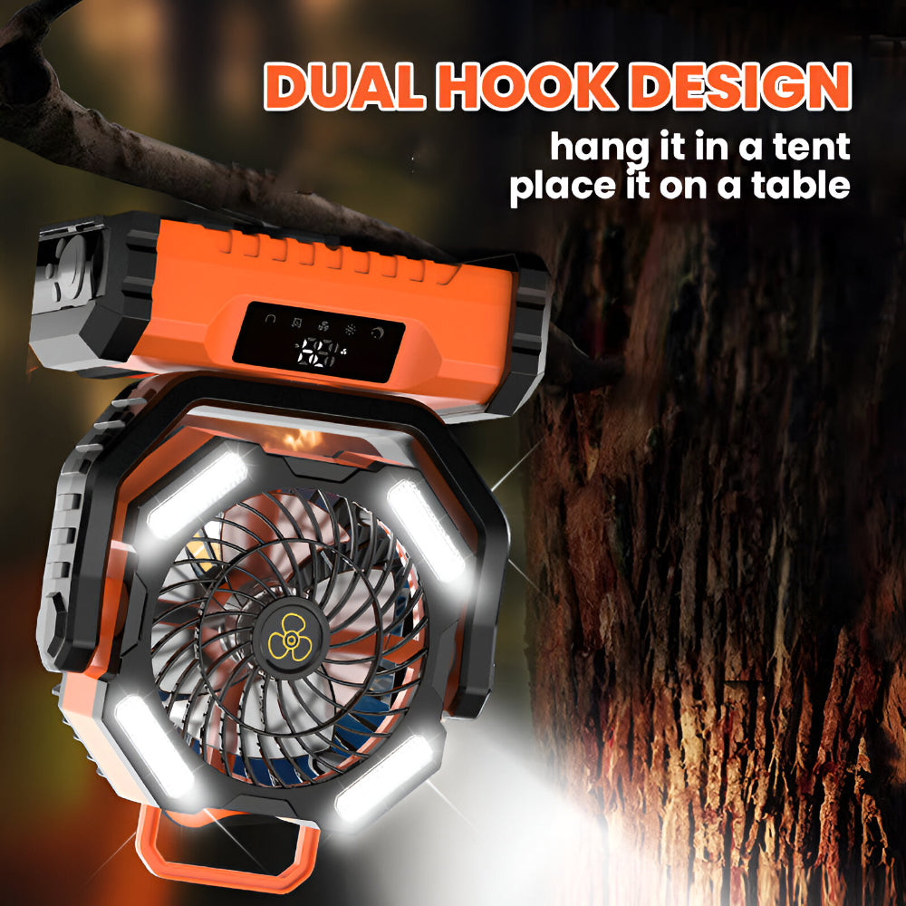 Portable Fan Rechargeable Oscillating Remote Control Camping
