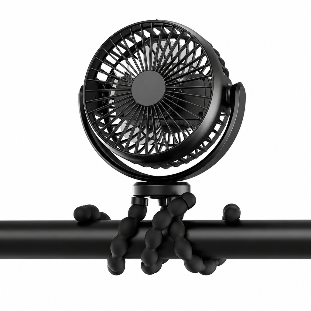 Portable Fan Rechargeable Clip On USB Desk Cooling Fan