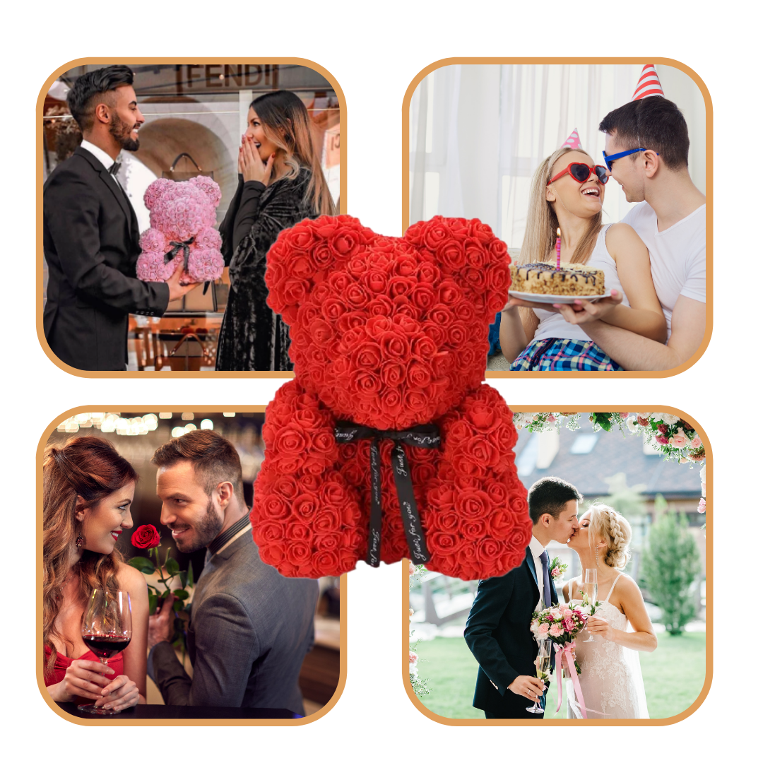 Flower Bear Rose Teddy Romantic Foam Rose Gift Decor
