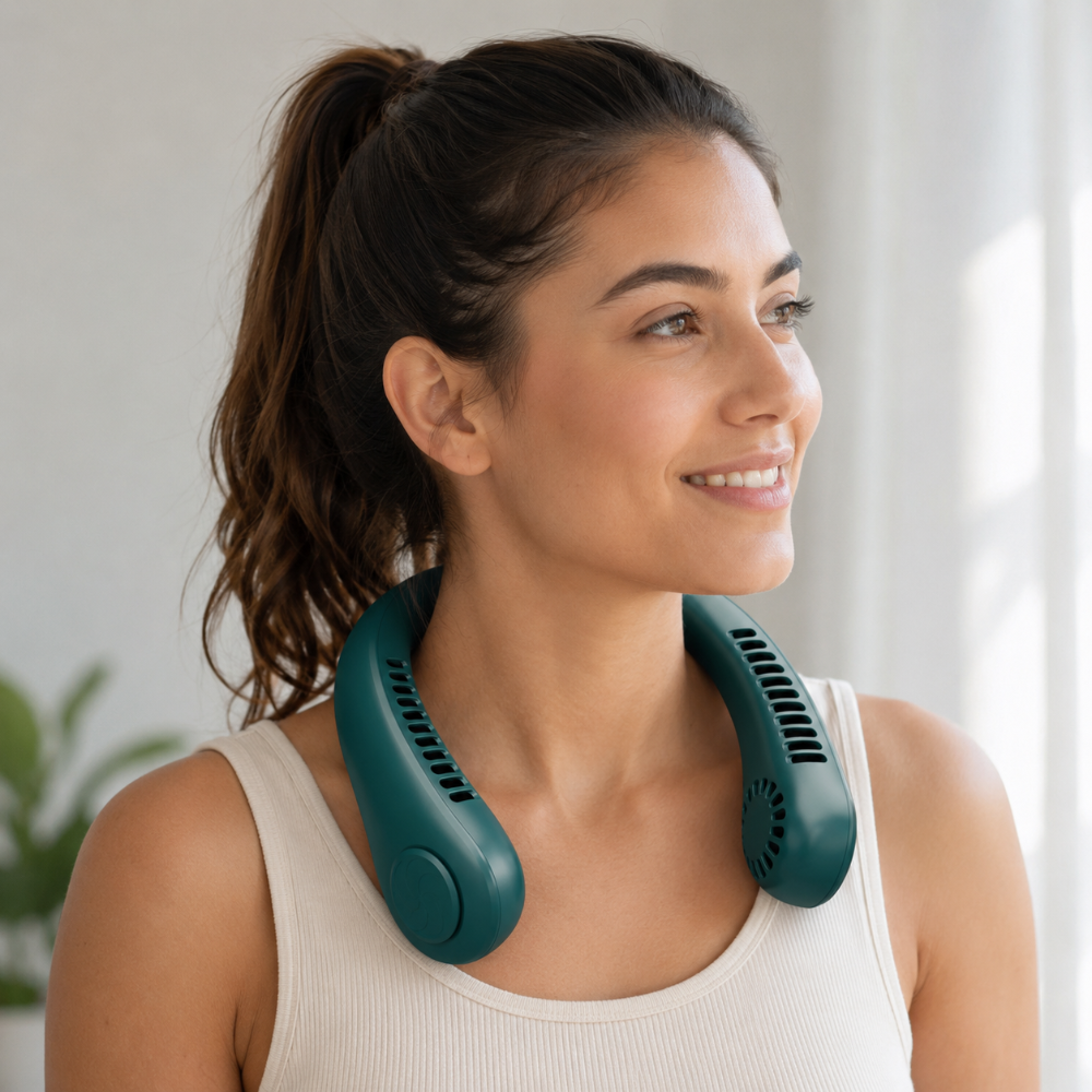 Rechargeable Battery Portable Neck Fan Hands-Free Wearable Fan