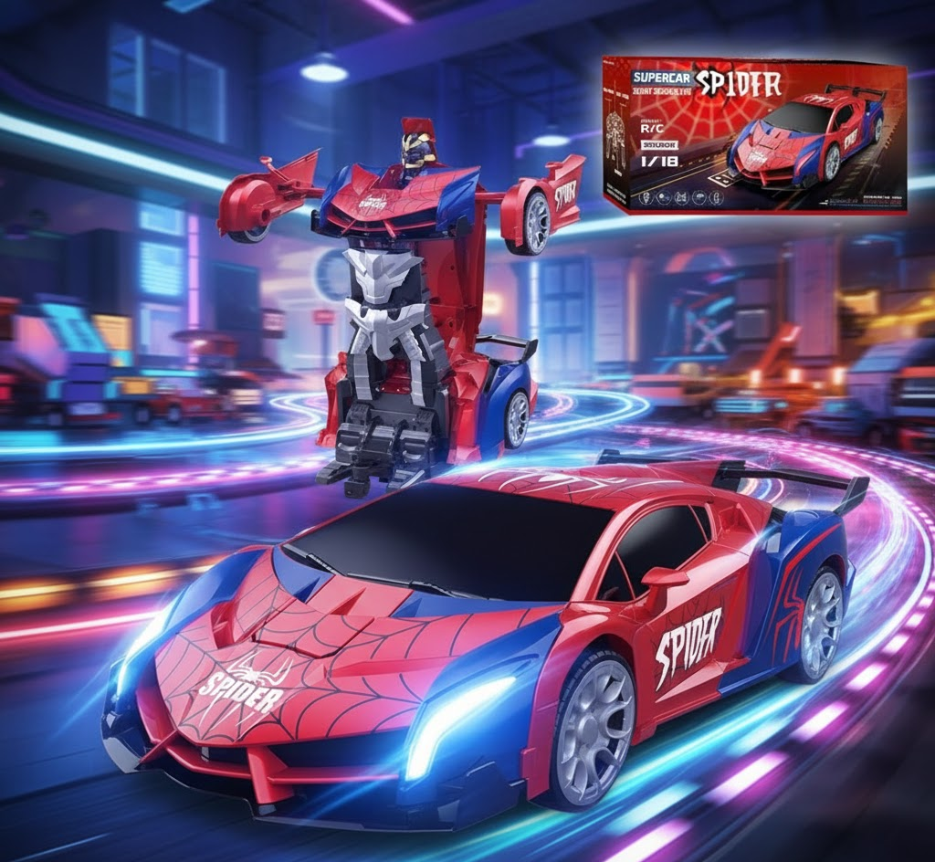 RC Car Kids Toy Transforming Robot Remote Control Vehicle Model