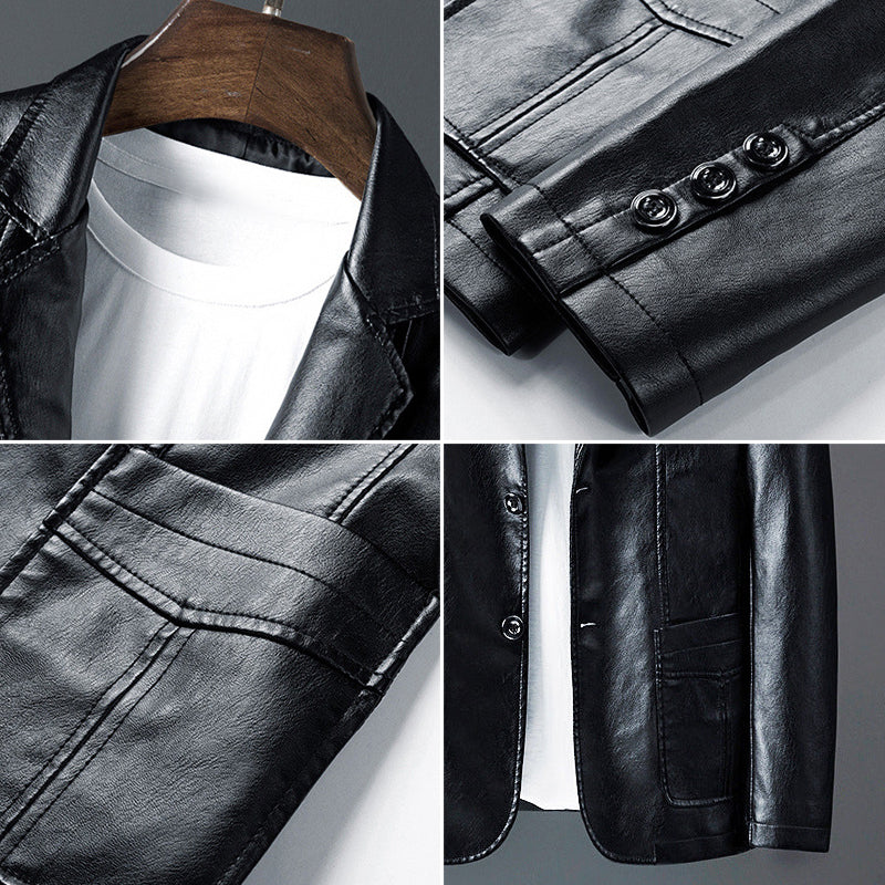 Roberto Russo Men's Classic Genuine Leather Jacket - Timeless Style, Premium Quality, Perfect Fit