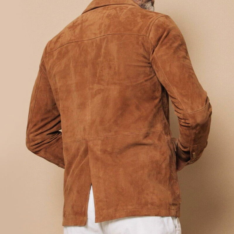 Roberto Russo Men's Classic Suede Jacket - Timeless Elegance & Premium Quality Outerwear
