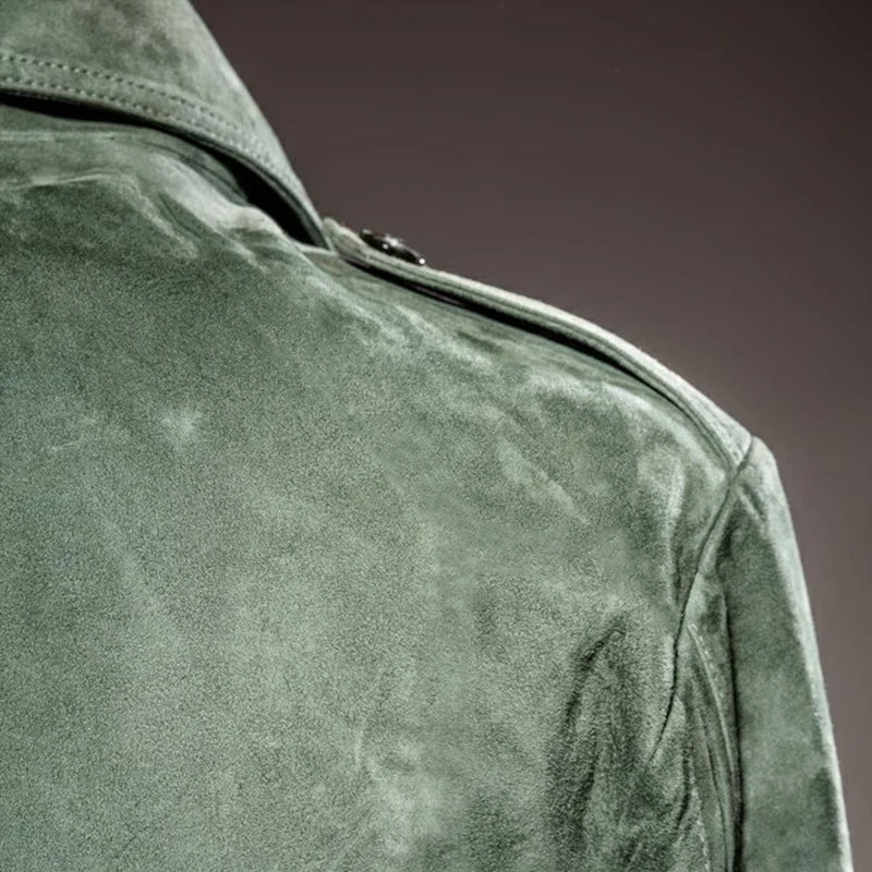 Roberto Russo Montana Men's Premium Suede Jacket - Stylish All-Season Outerwear for Timeless Elegance