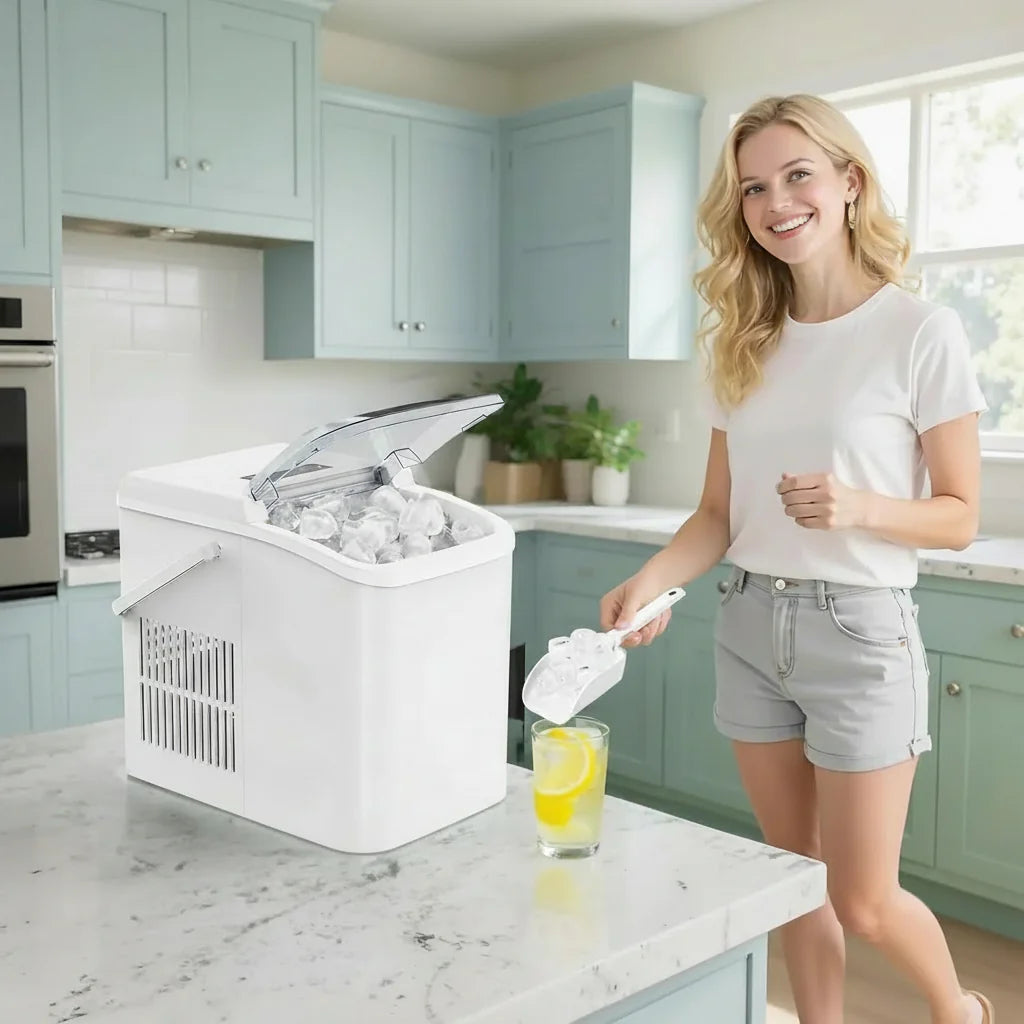 Ice Maker Machine Portable Countertop Automatic Ice Cube Maker
