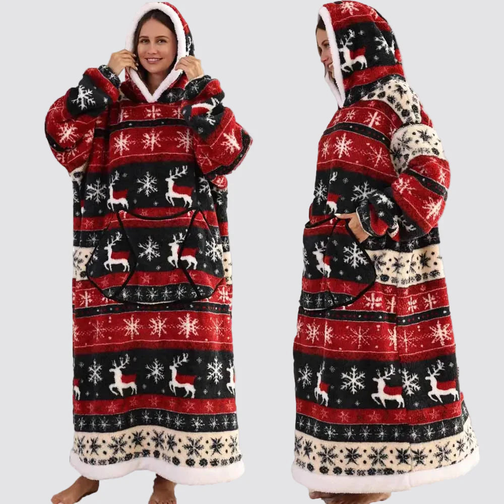 Blanket Hoodie Oversized Wearable Hooded Blanket Adult