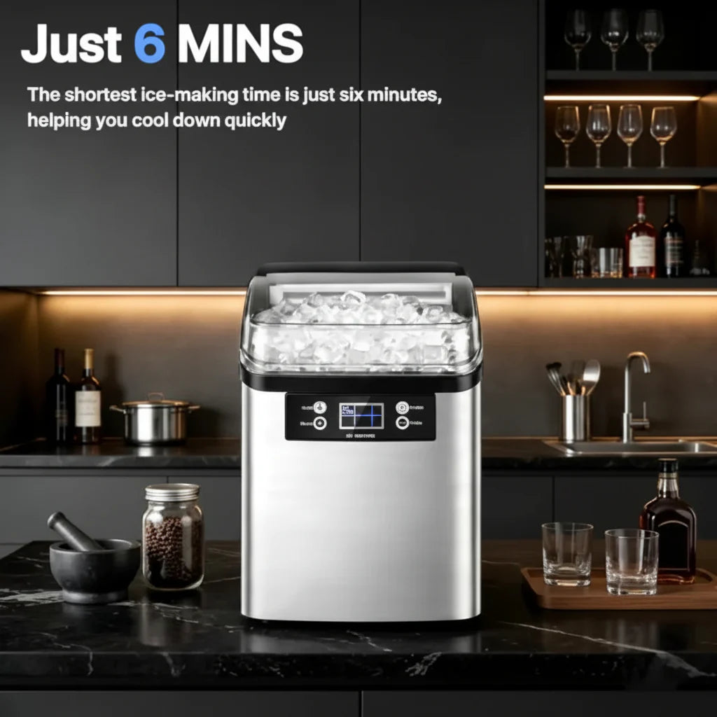 Ice Maker Machine Countertop Automatic Large Capacity Ice Cube Maker