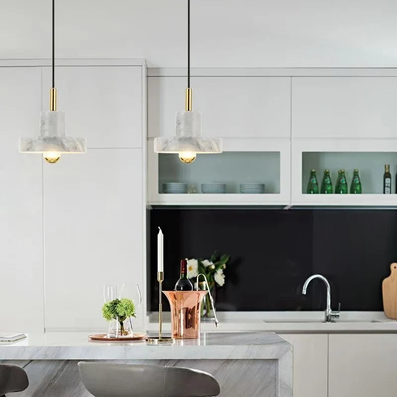Marble Pendant Lamp | Natural Stone Postmodern Design