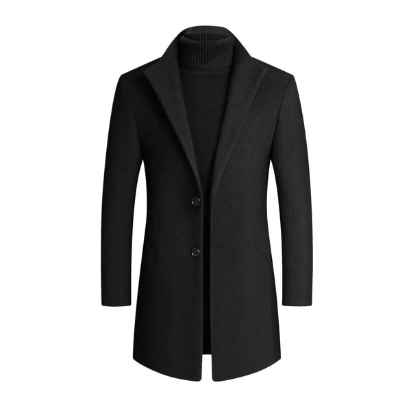 Men's Slim Fit Long Coat - Classic Lapel Stylish Outerwear for All Occasions | Trendy & Versatile Fashion