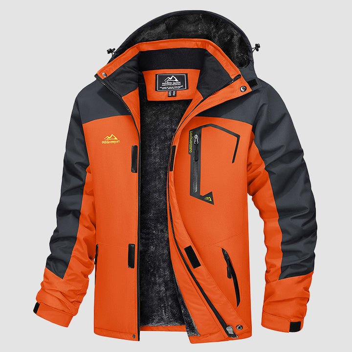 Men's Insulated Water-Repellent Winter Ski Jacket with Fleece Lining - Breathable & Stylish Outerwear for Cold Weather Adventures