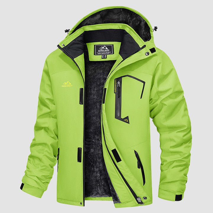 Men's Insulated Water-Repellent Winter Ski Jacket with Fleece Lining - Breathable & Stylish Outerwear for Cold Weather Adventures