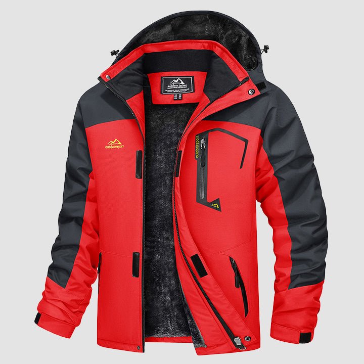 Men's Insulated Water-Repellent Winter Ski Jacket with Fleece Lining - Breathable & Stylish Outerwear for Cold Weather Adventures