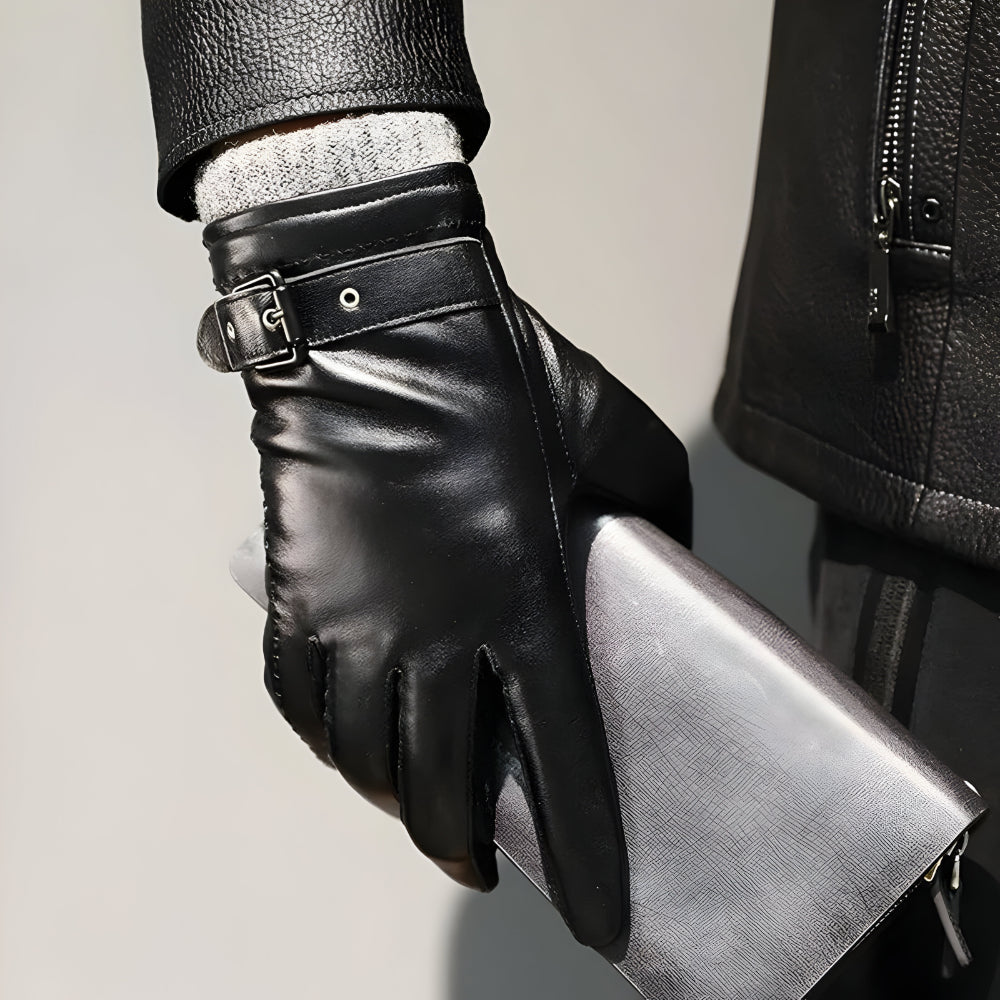 Men's Gloves Winter Touchscreen Strap Closure Driving Style