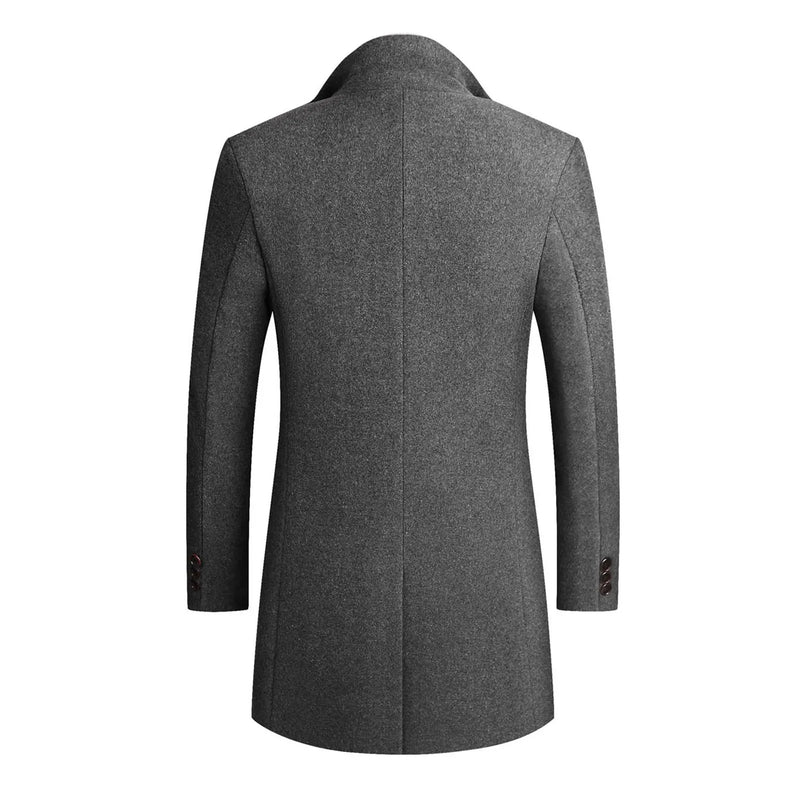 Men's Slim Fit Long Coat - Classic Lapel Stylish Outerwear for All Occasions | Trendy & Versatile Fashion